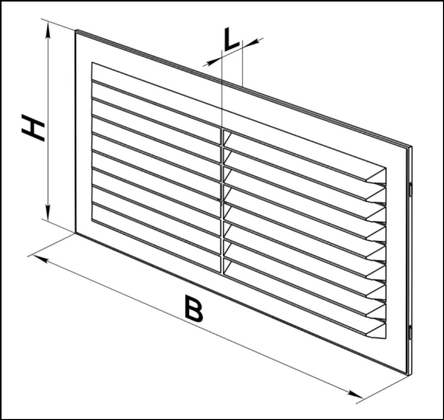 Габаритные размеры приточно-вытяжной решетки ВЕНТС МВ 80-1 с Габаритные размеры приточно-вытяжной решетки ВЕНТС МВ 80-1 с