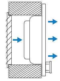 Вариант монтажа канального вентилятора ВЕНТС ВЦ-ПК 125