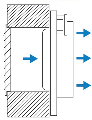 Вариант монтажа канального вентилятора ВЕНТС ВЦ-ПН 250 Вариант монтажа канального вентилятора ВЕНТС ВЦ-ПН 250