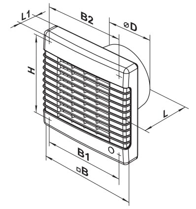 Габаритные размеры вытяжного вентилятора Вентс 100 М1