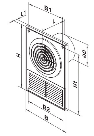 Габаритные размеры вытяжного вентилятора Вентс 100 ПФ