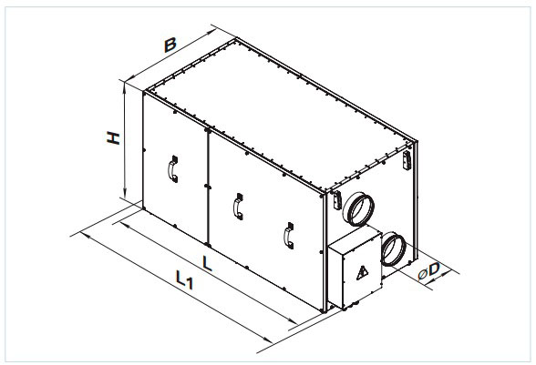 Технические характеристики приточно вытяжной установки с рекуперацией тепла ВЕНТС ВУТ Р 400 ТН ЭГ ЕС