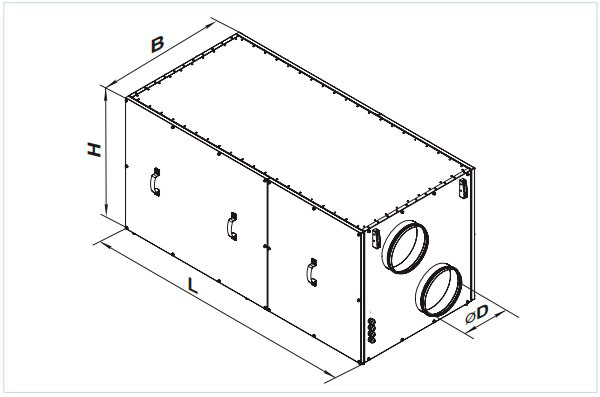 Технические характеристики приточно вытяжной установки с рекуперацией тепла ВЕНТС ВУТ Р 700 ТН ЭГ ЕС